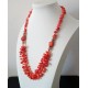 Natural Orange Coral Beads Handmade Necklace