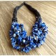 Sodalite Natural Stone Chip Beads Nylon Line Necklace