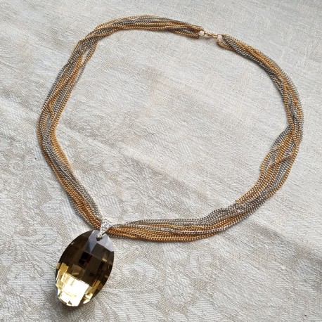 Gold Color Chain Multilayer Women Necklac