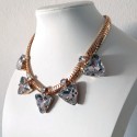 Triangle Rhinestone Snake Chain Necklace