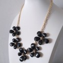 White or Black Flower necklace