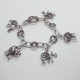 Lucky Elephant Pendants Vintage Silver Bracelet