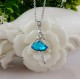 Women Fashion Silver Color Metal Necklace with Ballerina Pendant