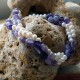 Twisted Freshwater Pearl and Natural Amethyst Bracelet