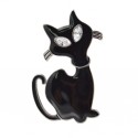 Alegre broche en forma de gato negro