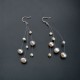 Natural Floating White Pearls Earrings