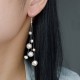 Natural Floating White Pearls Earrings