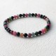 Natural Multicolor Tourmaline Beads Elastic Bracelet