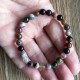 Natural Stone Bracelet with Multi Color Rainbow Tourmaline Beads