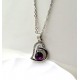 Silver Plated Fashion Necklace with Austrian Crystal Heart Pendant