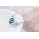 Fashion Jewelry Silver Plated Necklace with Crystal Heart