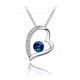18K Plated Necklace with Crystal Heart Pendant