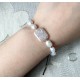 Natural Freshwater Pearl Bracelet with a Rectangle Baroque Pearl