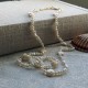 Collar largo con perlas barroco en forma moneda