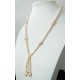 Natural Freshwater Pearl Necklace With Triple Pendant