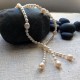 Natural Freshwater Pearl Necklace With Triple Pendant