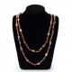 Nugget Red Bordeaux Freshwater Pearl and Yellow Opal Long Necklace