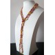 Nugget Red Bordeaux Freshwater Pearl and Yellow Opal Long Necklace