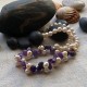 Short Freshwater White Pearl and Natural Amethyst Necklace