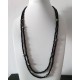 Black Onyx Faceted Sparking Real Freshwater Pearl Necklace