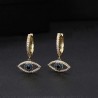 Pendientes con colgante de ojo turco con cristales de circonita cúbica