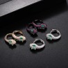 Cubic Zirconia Snake Shape Hoop Earrings