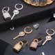 Key & Lock Hoop Assymetric Earrings with Crystals