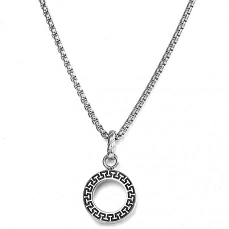 Stainless Steel Ethnic Design Pendant Necklace for Men