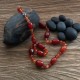 Pink or Brown Dragon Veins Agate Long Handmade Necklace