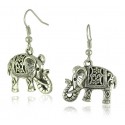 Cute vintage boho style Elephant Pendant Earrings