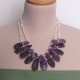Unique Handmade jewelry Collection Necklace with Amethyst and Pearls