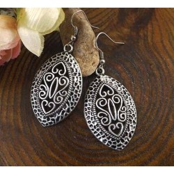 Ethnic Style Antique Silver Color Earrings Luxor