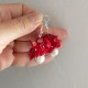 Original Handmade Red Coral Earrings with Big Natural Pearl