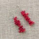 Natural Red Coral Drop Earrings