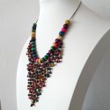 Multilayer Candy Colored Small Wooden Beads Necklace Maracanaú