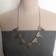 Collar de plata antiguo vintage con triángulos geométricos
