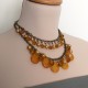 Short Choker Necklace with Acrylic Pendants