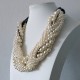Maxi collar de perlas blancas