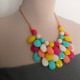 Colorful Acrylic Beads Summer Style Necklace and Earrings Set