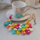 Colorful Acrylic Beads Summer Style Necklace and Earrings Set