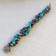 Original Handmade Black Pearls and Blue Turquoise twisted Bracelet