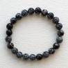 Natural Stone Snowflake Obsidian Beads 8mm Bracelet