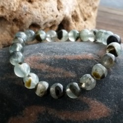 Natural Stone Prehnite Beads 8mm Bracelet
