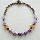 Handmade Unique Jewelry Necklace with Amethyst and Citrine