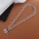 Trendy New Transparent Chain Necklace with Crystal Heart
