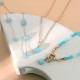 Bohemia Multilayer Necklace with Blue Crystals and Stones