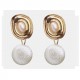 Imitation Pearl Gold Metal Retro earrings