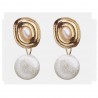 Imitation Pearl Gold Metal Retro earrings