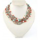 Bohemia Beads short Necklace with Gold Metal