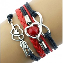 Pulsera de amistad con símbolos de Amor y Infinito